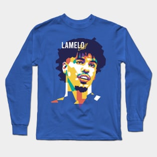 LaMelo Ball on WPAP Style Long Sleeve T-Shirt